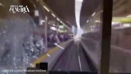 لحظه خودکشی مردی در ایستگاه قطار داخل کابین راننده