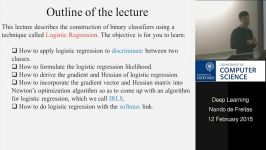 Deep learning Lecture 7 Logistic regression a Torch a