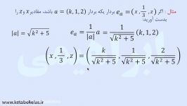 مثال بردار یکه تحلیلیUnit vector