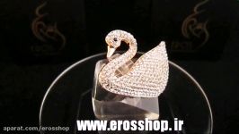 گل سینه سواروسکی  www.erosshop.ir