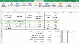 قسمت پنجم آموزش بارگذاری دیوارهای تیغه بندی در اکسل