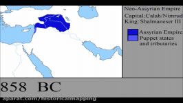 نقشه حکومت آشوریان