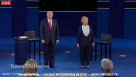 دست ندادن ترامپ کلینتون در دومین مناظره انتخاباتی