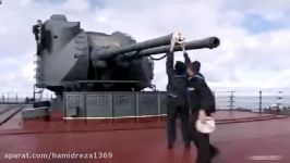 شلیک توپ AK 130 Naval Gun