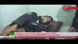 حمله شیمیایی گازهای سمی النصره به مردم غرب حلب سوریه