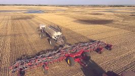 Aerial Drone Video of Seediness Spraying Canola