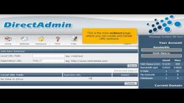 DirectAdmin  How to manage URL redirects