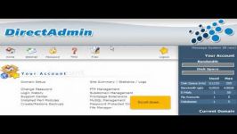 DirectAdmin  Navigating around in DirectAdmin