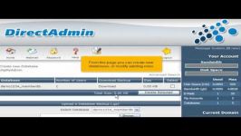 DirectAdmin  How to create a MySQL database