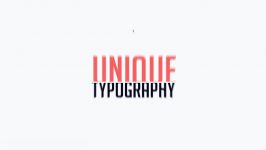 پروژه افترافکت نمایش متن Unique Typography