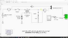 ترانسفورماتور اندازه گیری CT در حالت اشباع در matlab