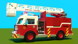 Fire trucks for children kids. Fire trucks responding. Construction game. Cartoo