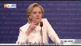 مسخره کردن مناظره آخر کلینتون ترامپ توسط تام هنکس