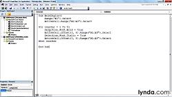 ماکرو در اکسل  خلق کد ویژوال بیسیک غیرقابل ضبط3