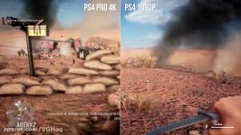 ویدئوی مقایسه Battlefield1 روی PS4 PS4 Pro