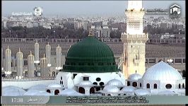 اذان مغرب بسیار زیبای مسجد النبی مدینه منوره 18 آبان 95