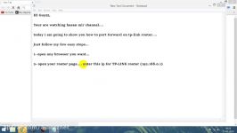 Port Forward on TP LINK Router