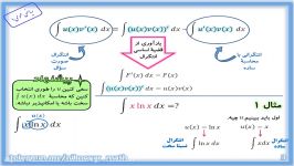 روش انتگرالگیری جزء به جزء در ریاضیات دانشگاهی