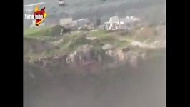 تک تیراندازان ارتش سوریه گیر افتادن گروهی تروریستها بالای تپه فرار جالبشون
