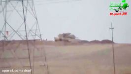 لحظه نابودی تانک داعش توسط موشک تاو عراقی ها