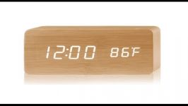  Digital LED Voice Control Wooden Clock 