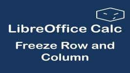 libreoffice calc freeze row and column