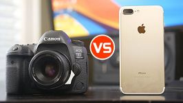 مقایسه دوربین آیفون 7پلاسiPhone 7بادوربین Canon 5D6 2