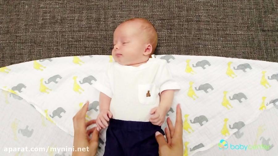 آموزش قنداق کردن نوزاد در سایت مای نی نی www.mynini.net