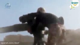 لحظه زدن زرهی ارتش سوریه موشک تاو تروریست ها