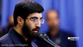 فیلممداحی سیدرضانریمانی برای مدافعان حرم در حضور رهبر