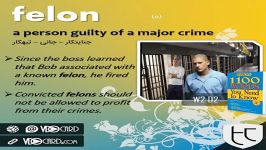 کلمه felon کتاب ۱۱۰۰ واژه – هفته ۱، درس ۲