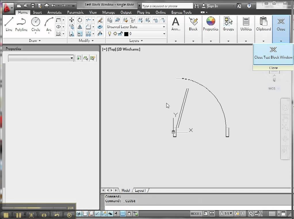 Creating door with AutoCAD dynamic block