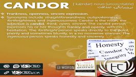 فلش کارت ویدیویی کلمه candor