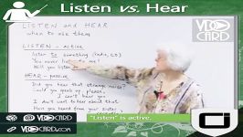 ویدیوکارد تفاوت listen hear