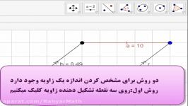 آموزش جئوجبرا روشهای نمایش اندازه یک زاویه