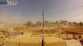 درگیری تانکها ارتش سوریه تروریستهای ارتش آراد در شهر درعا