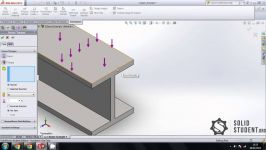  Solidworks Simulation  End loaded I Beam Simulation Walkthrough 