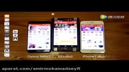 huawei mate 9 vs iphone 7 + vs Note 7  Apps Speed Test