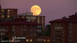 Supermoon rises in Spain