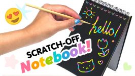  DIY Scratch Off Rainbow Notebook DIY Weird Back To School Supplies 