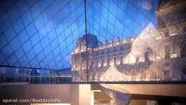 انیمیشن معماری موزه Louvre 