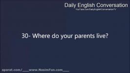 English Conversation For Beginners  Lesson 30  Where do your parents live