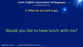 English Conversation For Beginners  Lesson 9  When do you want to go