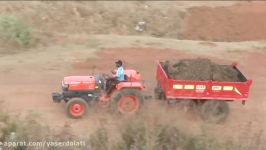 kubota 45 hp tractor with trolly in indian roads