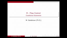 آموزش نرم افزار R  ساختارهای کنترلی بخش اول  ساختارهای تصمیم switch if else if ifelse