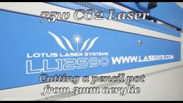 Laser cutting a pencil pot from 3mm acrylic with the Lotus Laser LL12590