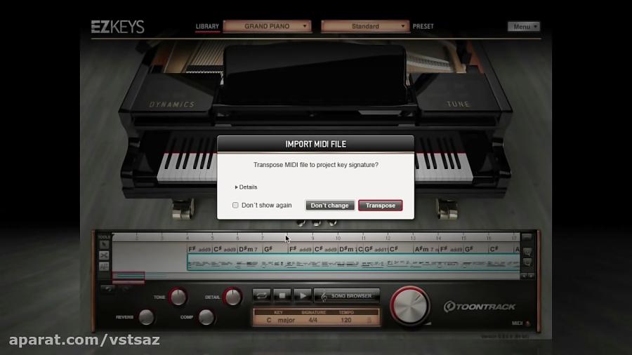 وی اس تی پیانو ToonTrack EZkeys Grand Piano v.1.0.2