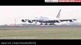 فرود اولین هواپیمای A380 در فرودگاه تامبو