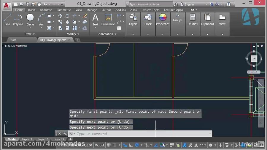 آموزش نرم افزار AutoCAD 2017 فصل پنجم 4MOHANDES.com