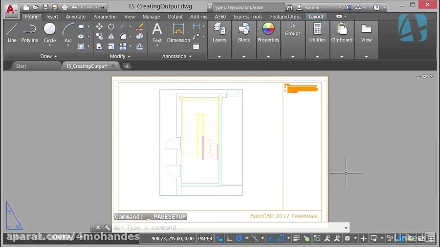 آموزش نرم افزار AutoCAD 2017فصل شانزدهم4MOHANDES.com